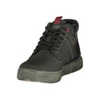 Black Polyurethane Men's Sneaker