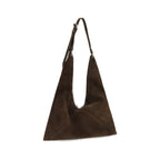Brown Suede Leather Shoulder Bag