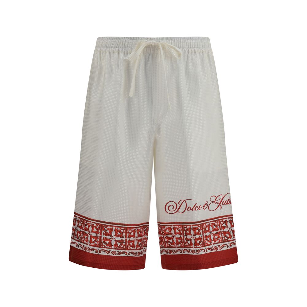 Multicolor Silk Bermuda Shorts