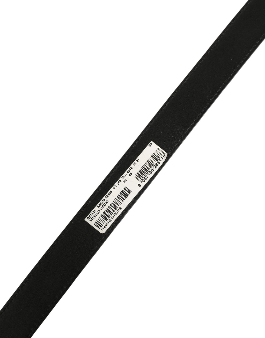 Black Leather Double Wrap Metal Buckle Belt