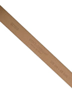 White Leather Silver Tone Metal Buckle Belt