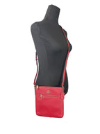 Coach Women'S Mini Rowan Top Zip File Crossbody Bag In Crossgrain Leather (Red)