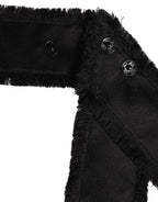 Black Velvet Wrap Around Tie Cintura Belt