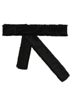 Black Velvet Wrap Around Tie Cintura Belt