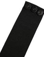 Black Cotton Wrap Around Tie Cintura Belt