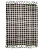 Black White Napoli Modal Check Shawl Scarf