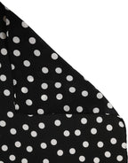 Black White Polka Dot Square Foulard Scarf