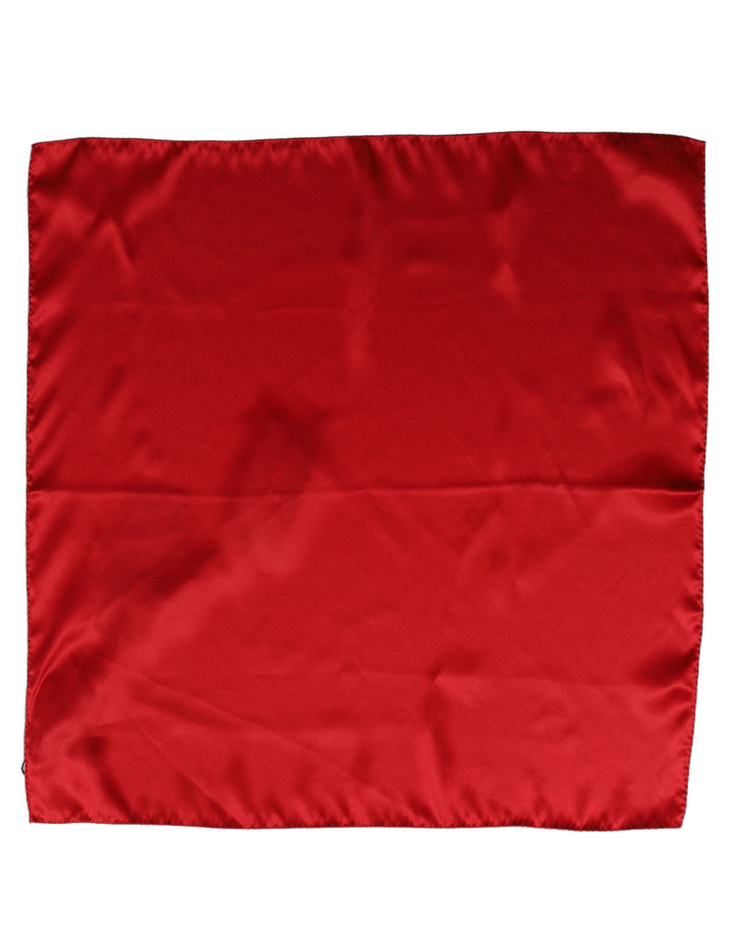 Red Satin Silk Foulard Handkerchief Scarf