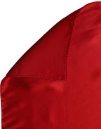 Red Satin Silk Foulard Handkerchief Scarf