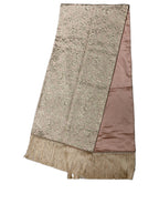 Pink Silk Fringes Neck Wrap Foulard Scarf