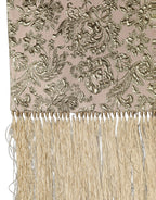 Pink Silk Fringes Neck Wrap Foulard Scarf