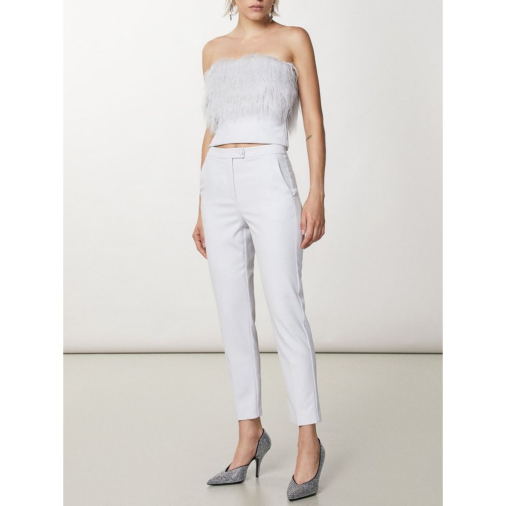 White Polyester Dress Pants