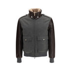 Gray Cashmere Bomber