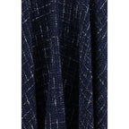 Blue Polyester Long Skirt