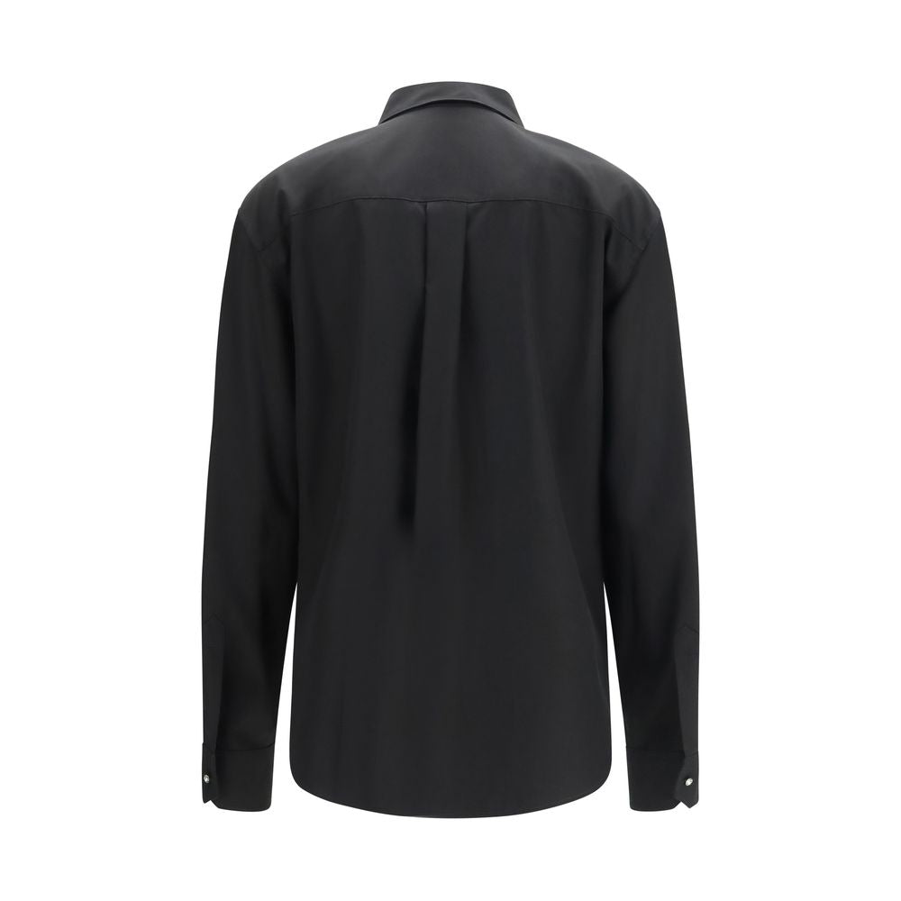 Black Cotton Dress Shirt