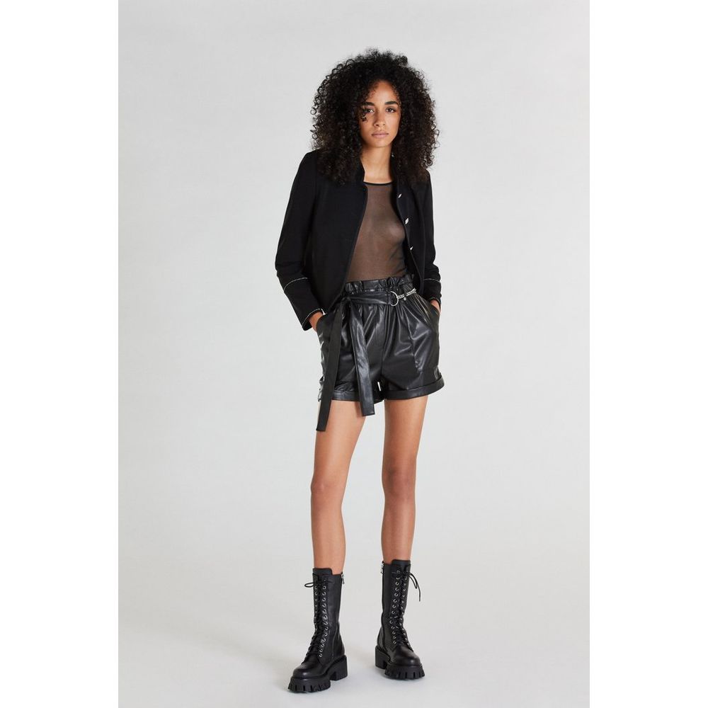 Black Polyethylene Short And Mini Shorts