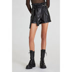 Black Polyethylene Short And Mini Shorts
