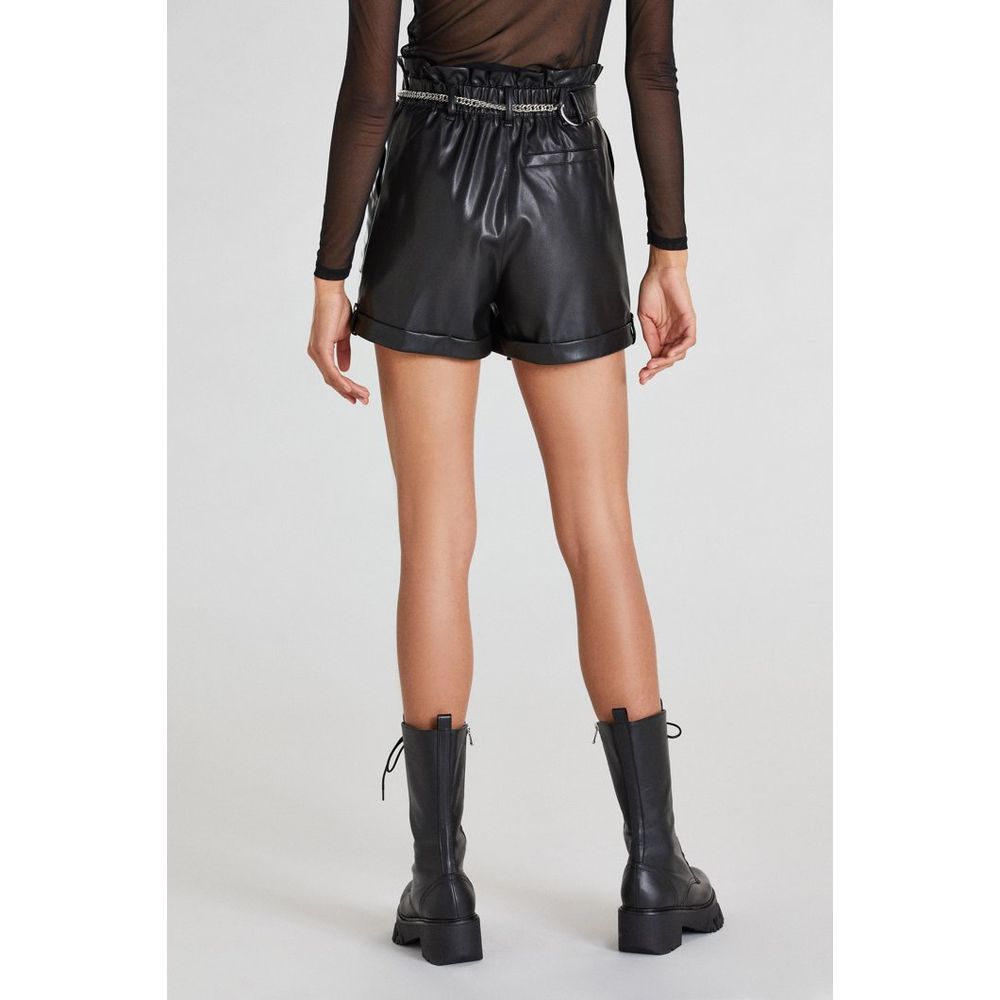 Black Polyethylene Short And Mini Shorts