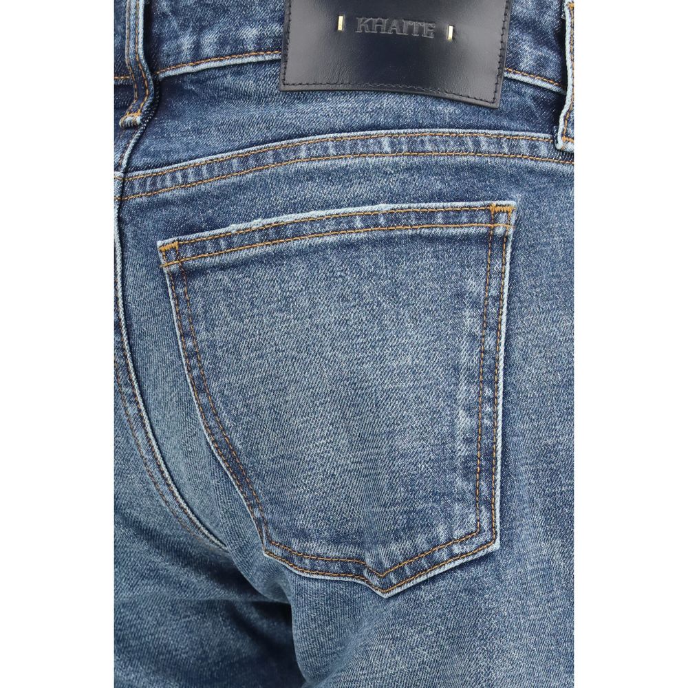Blue Cotton Bootcut Jeans