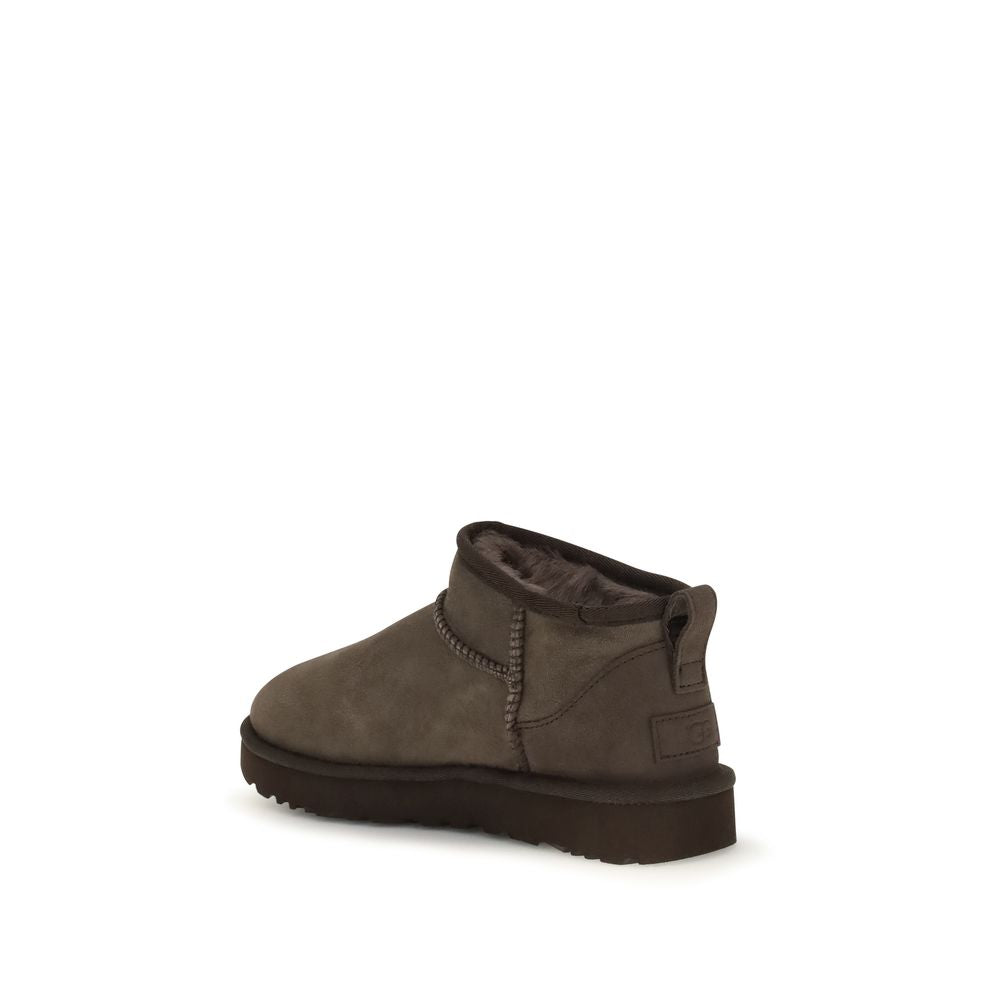 Brown Suede Leather Ankle Boots