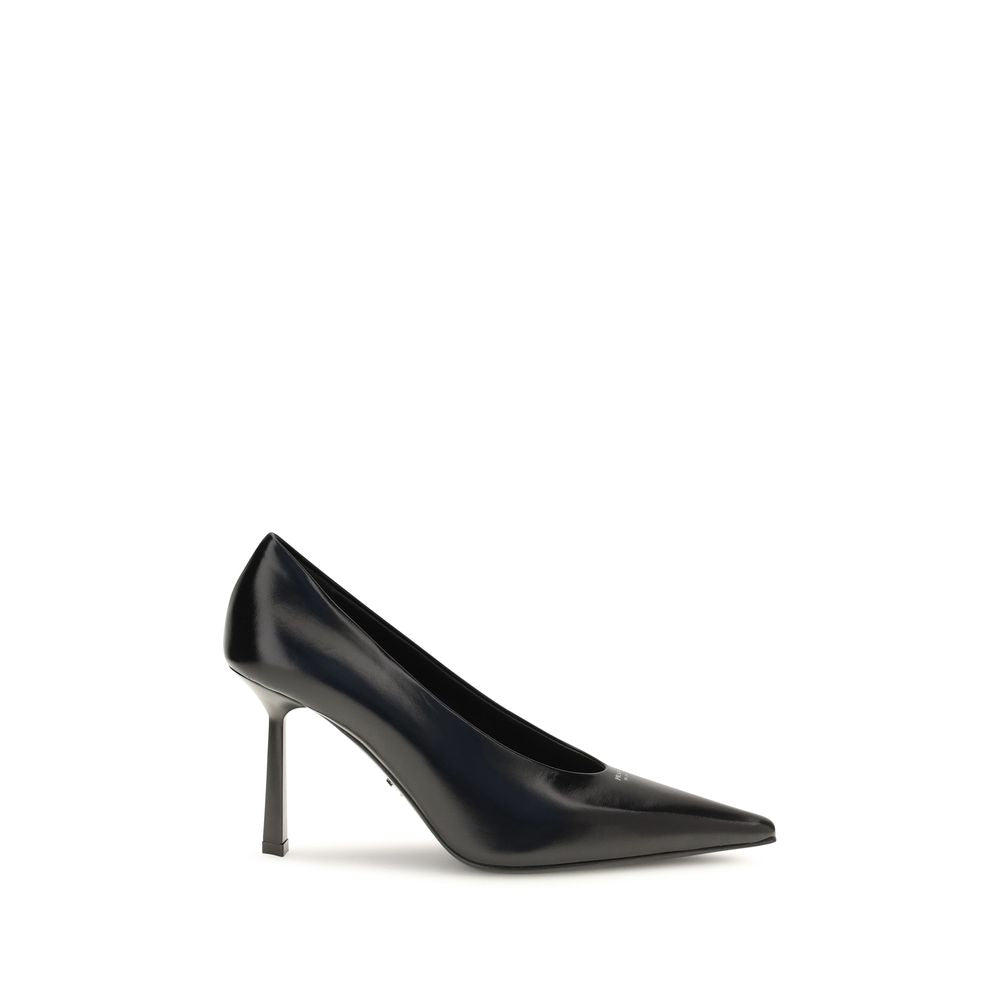 Black Goatskin High Heel Pumps