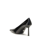 Black Goatskin High Heel Pumps