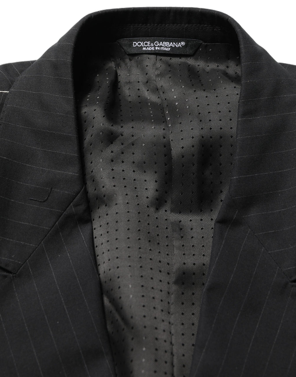 Black Pinstripe Men Single Breasted Jacket