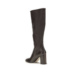 Black Calf Leather Bos Taurus High Heel Boots