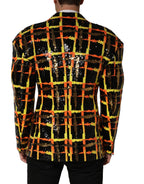 Multicolor Sequin Embellished Double Breasted Jacket