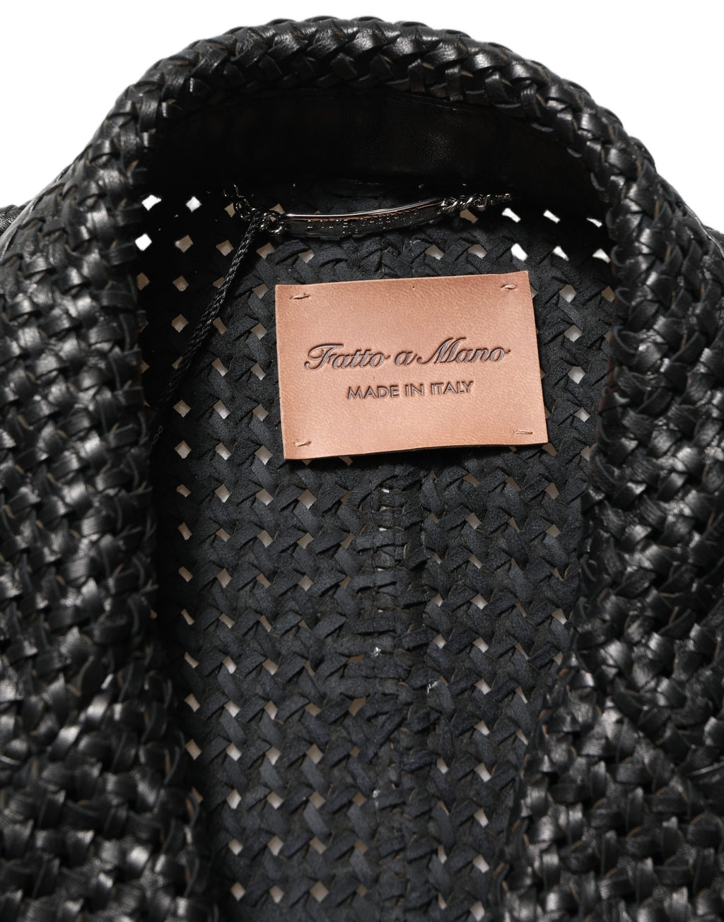 Black Lamb Leather Double Breasted Jacket