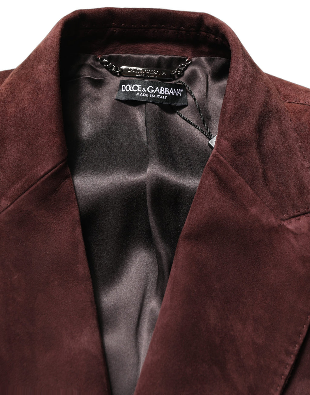 Brown Lamb Leather Double Breasted Jacket