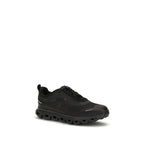 Black Polyester Athletic Sneakers