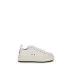 White Polyethylene Platform Sneakers
