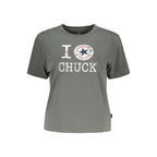 Grey Cotton Women's T-Shirt