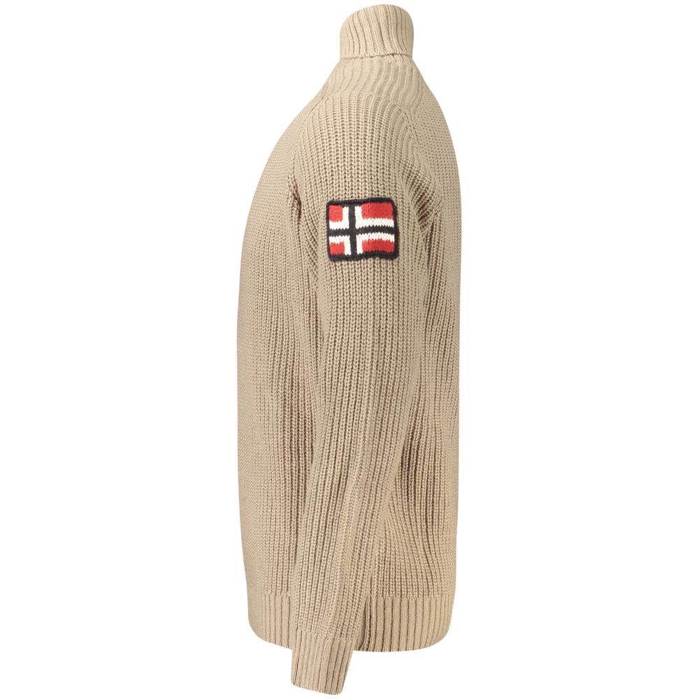 Beige Wool Turtleneck