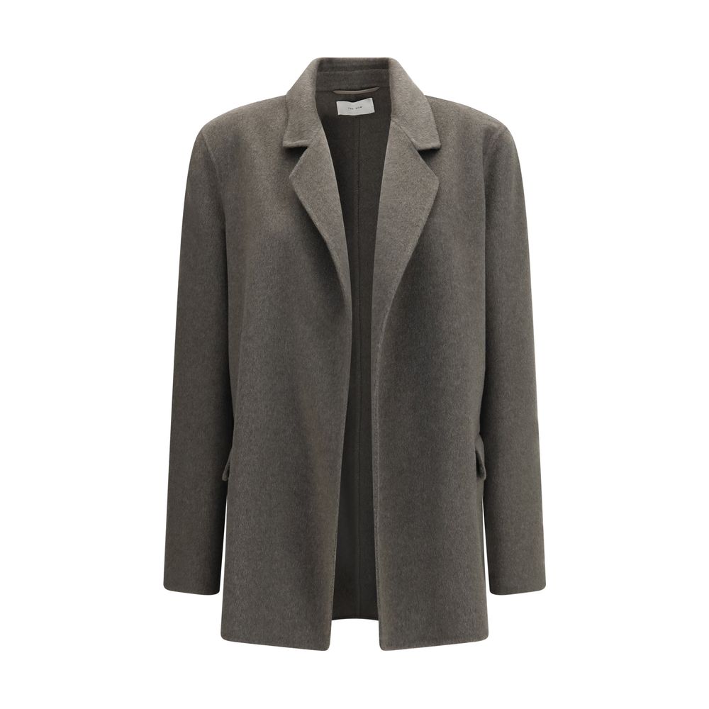 Gray Cashmere Full-Length Jacket