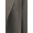 Gray Cashmere Full-Length Jacket