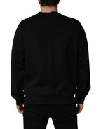 Black Cotton DG Crew Neck Sweatshirt Sweater