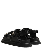 Black DG Logo Sandals Flats Slippers Shoes