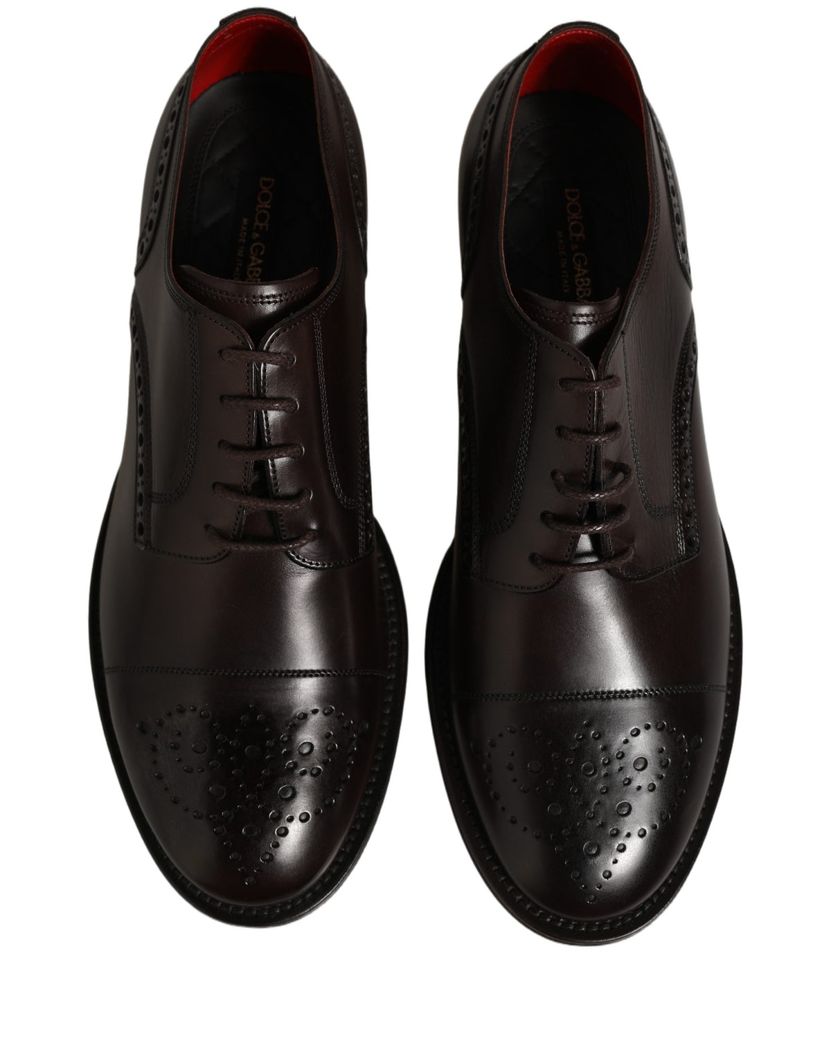Maroon Calfskin Leather Derby Men Dress Shoes