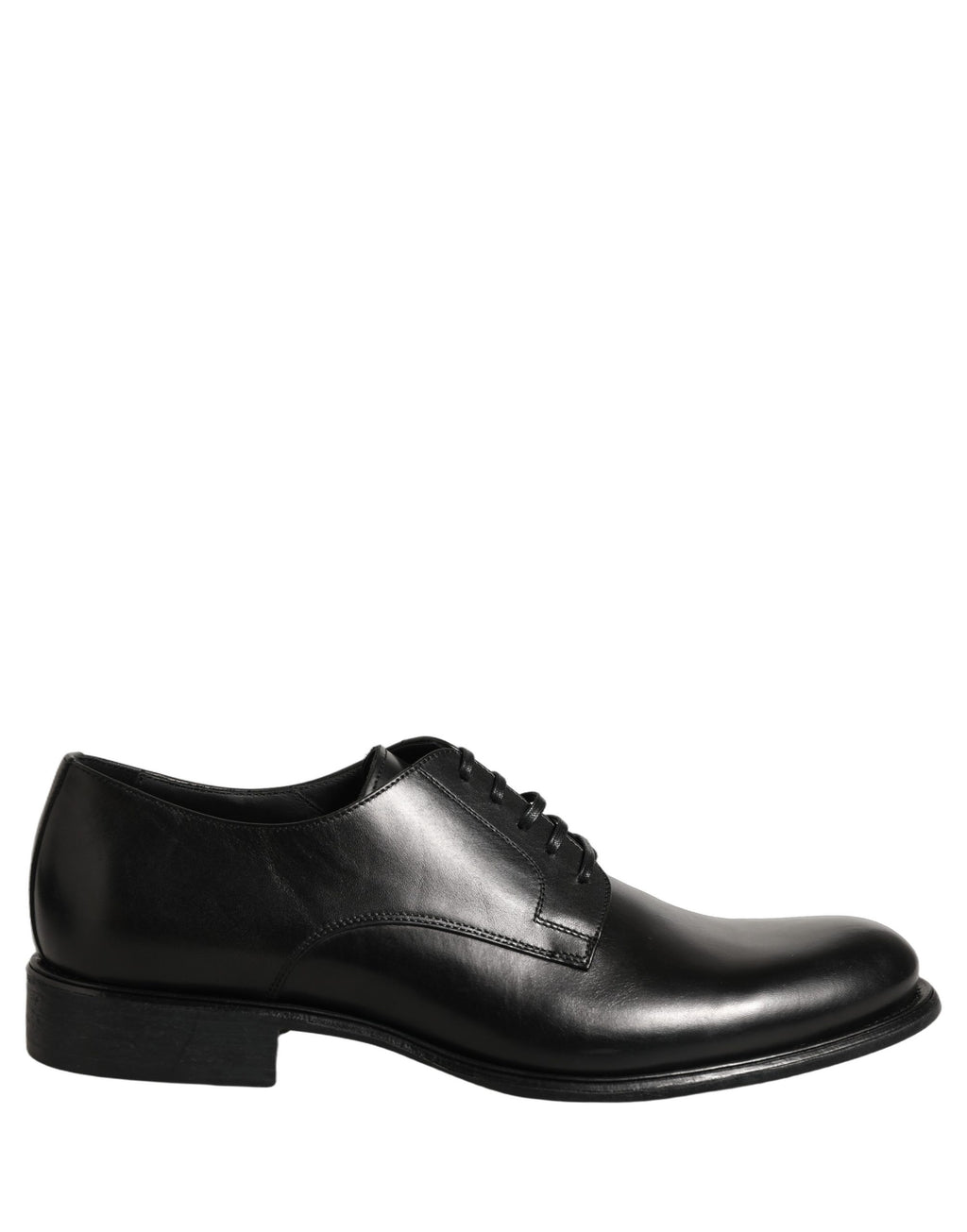 Black Calfskin Leather Derby Men Dress Shoes