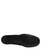 Black Calfskin Leather Derby Men Dress Shoes