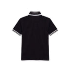 Black Cotton Men Polo