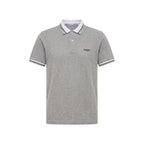 Grey Cotton Men Polo