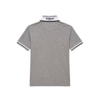 Grey Cotton Men Polo