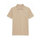 Beige Cotton Men Polo-Shirt