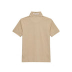 Beige Cotton Men Polo-Shirt