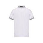 White Cotton Men Polo-Shirt