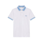 White Cotton Men Polo