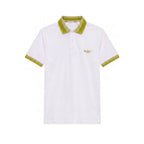 White Cotton Men Polo-Shirt